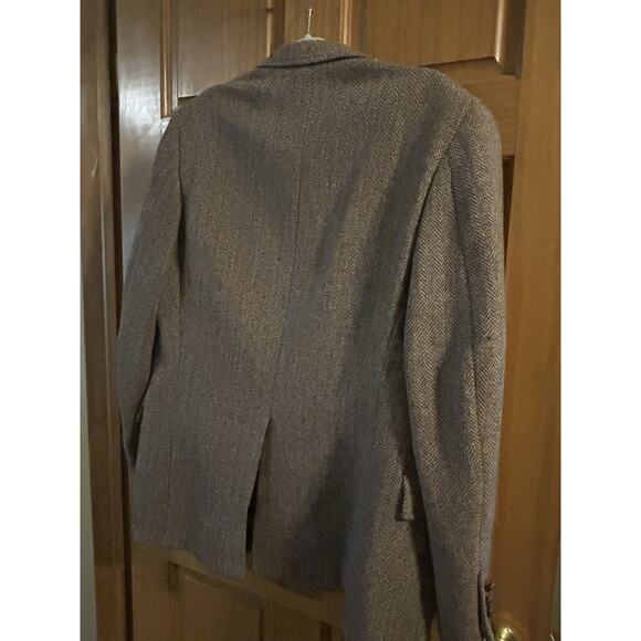 Harris Tweed Jacket Mens Brown Sport Coat Herringbone Wool Scottish Wood Hunt - Picture 9 of 16